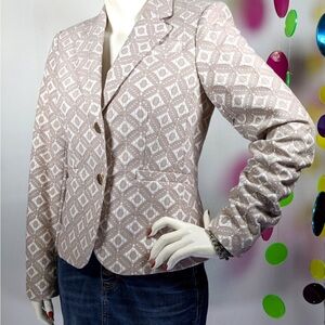 Calvin Klein Blazer Medallion Floral Pattern